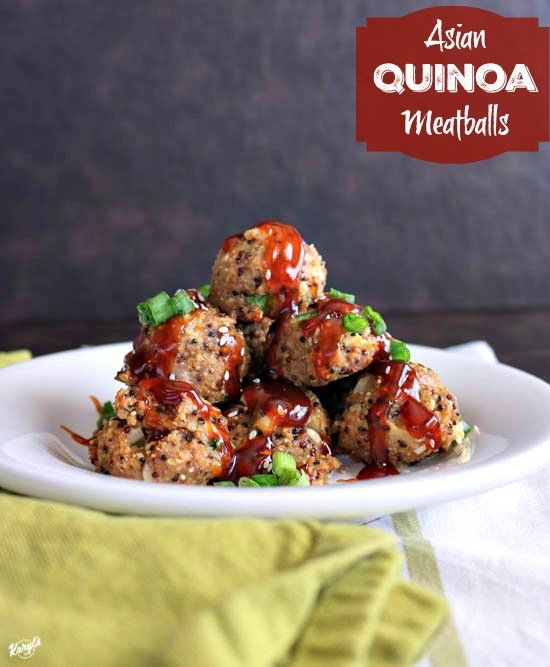 Asian quinoa meatballs