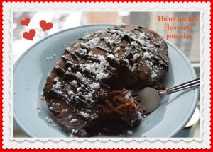 make heart healthy chocolate pancakes and syrup