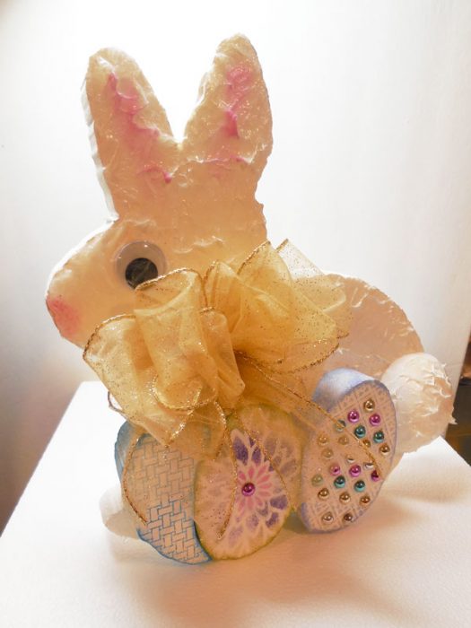 Upcycled Easter Bunny with Bow