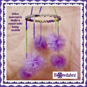 Tulle baby mobile