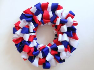 Adorable Patriotic Ribbon Bow Wreath