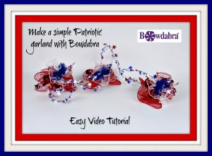 make a simple patriotic garland - video tutorial