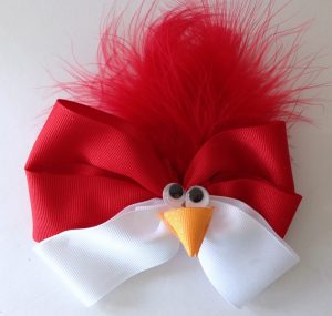 Christmas Angry Birds Hair Bow