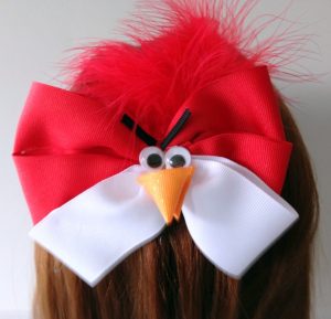 angry birds hair bow tutorial