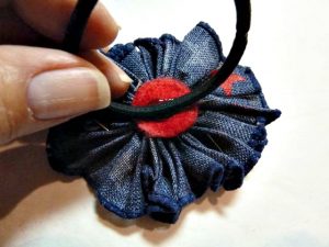 how to make rosette ponytail holder step by step