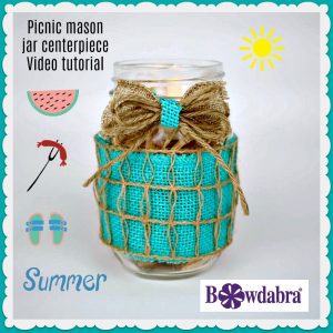 picnic mason jar centerpiece