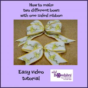 how to make an easy bow with one-sided printed ribbon