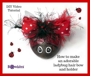 How to make this adorable ladybug hair bow and holder