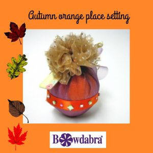 how to create autumn orange place setting