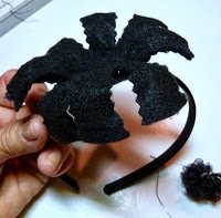 Halloween spider hairband crafts