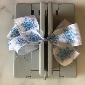 Eight Loop Bow with Patterned Ribbon