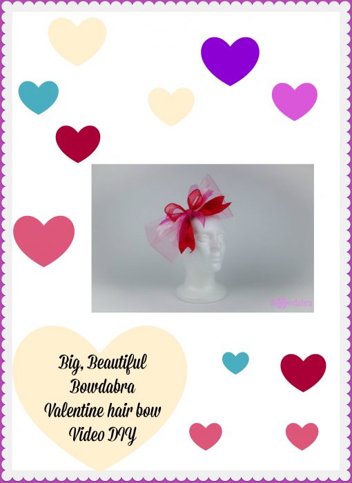How to make a big, beautiful Bowdabra Valentine hair bow