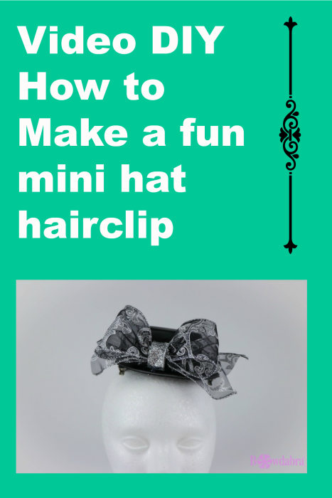 Watch this easy video to quickly make a sweet mini hat hair clip