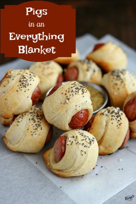 pigs in an everything blanket