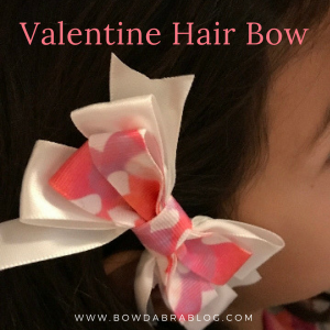 Make Valentine Hair Bow for gifts