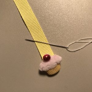 Sew Button on Ribbon