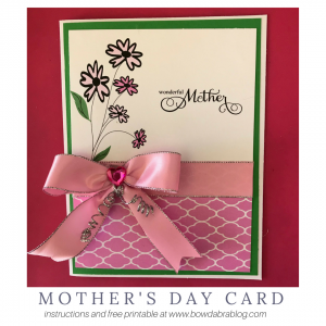 Finished Handmade Mother's Day Card