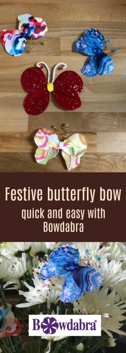 Festive butterfly hair bow
