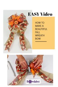 How to easily create a beautiful Bowdabra fall wreath bow