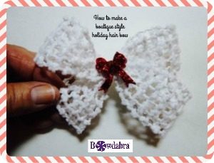 boutique style holiday hair bow