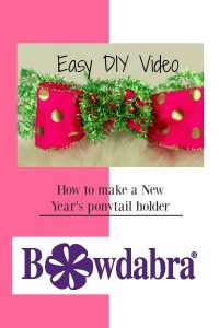 how to make an adorable new year’s ponytail holders
