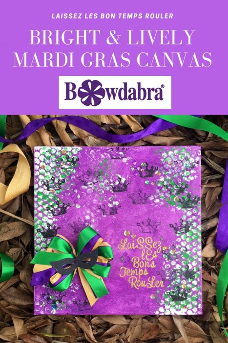 bright and lively Mardi Gras canvas