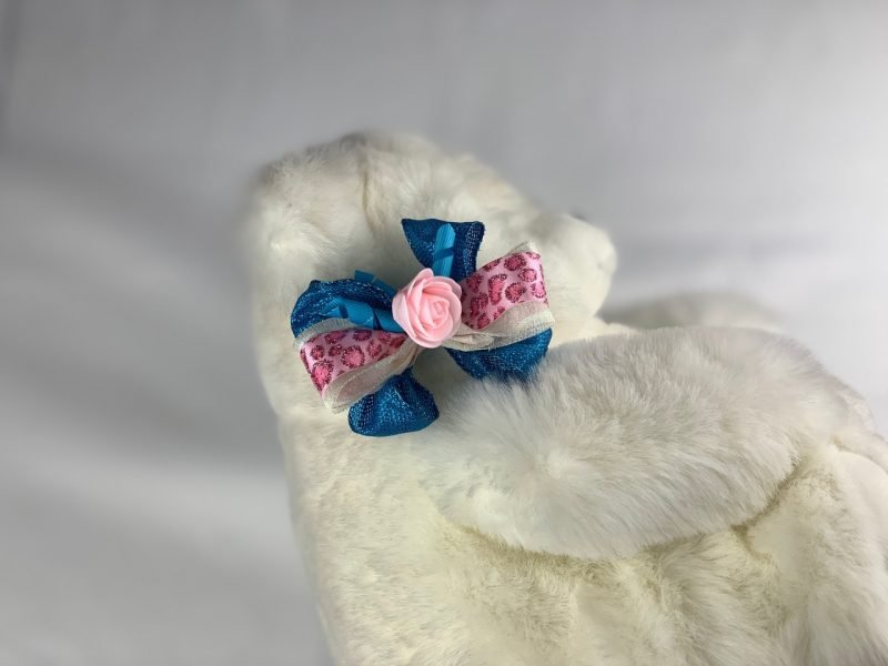 pretty spring and easter pink and blue bow