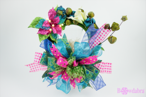 lighted spring wreath