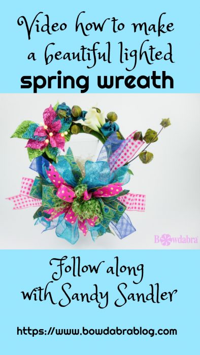 lighted spring wreath