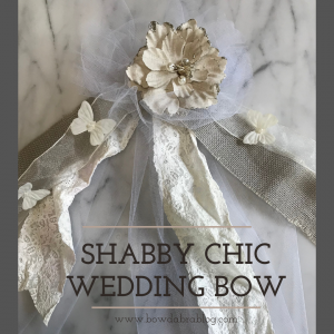 Completed Shabby Chic Wedding Bow