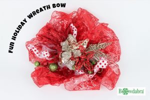 fun holiday wreath bow