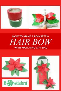 poinsettia hair bow