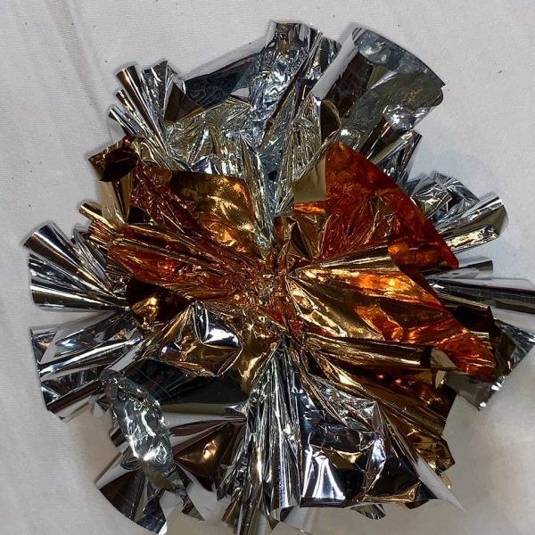 Golden and Silver Scrunchy Bow