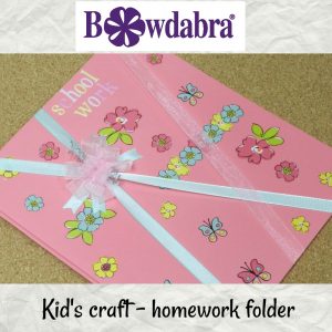 Fun craft – how to make a back to school homework folder