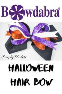 Halloween hair bow with bowdabra