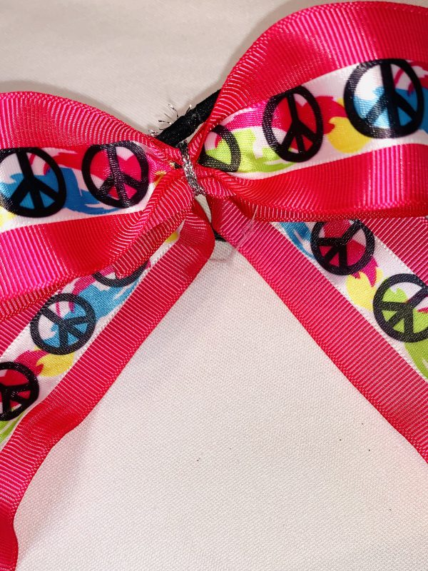 Cute Pink Peace Bow