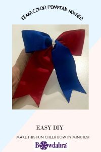 How to make a fun team color ponytail holder