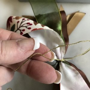 Tie Knot on Reverse Side of Bow