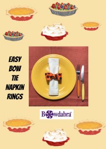 How to make super easy Halloween bow tie napkin rings