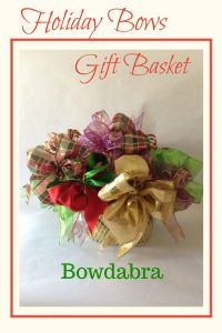 holiday bows gift basket