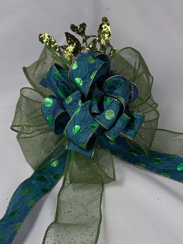 Electric Blue Wreath Bow 