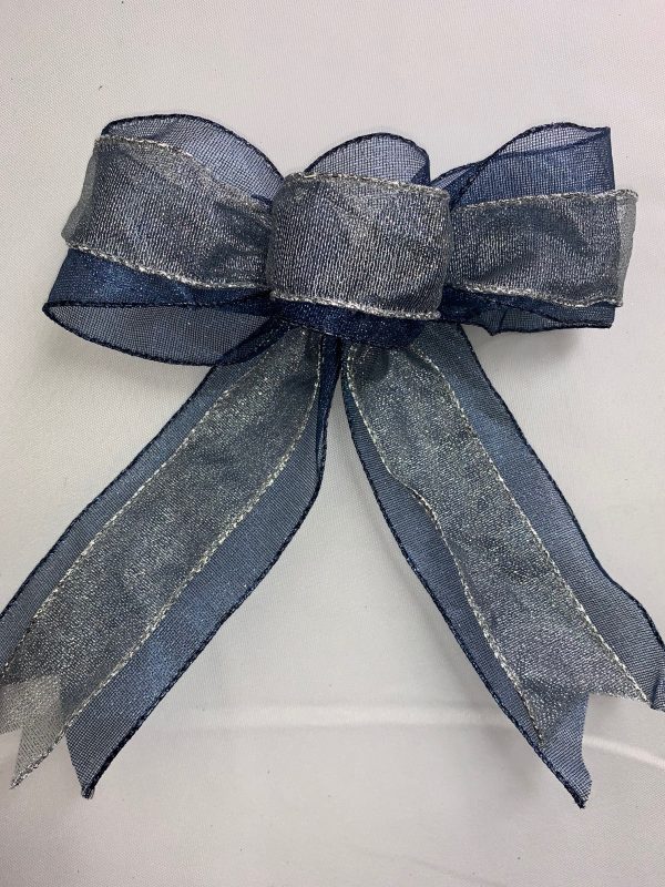 Stunning Blue and Silver Bow