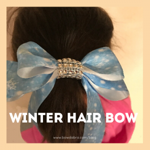 Completed Winter Hair Bow 