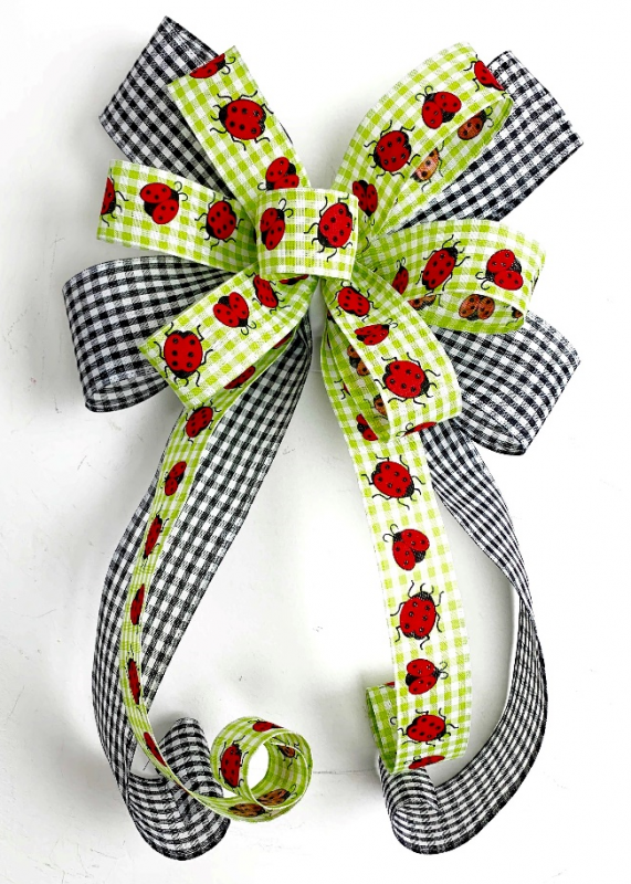 Ladybug Wreath Bow