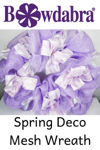 How to make a fun Spring Deco Mesh Wreath With Bowdabra