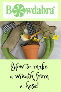 How to make a super cool garden hose wreath