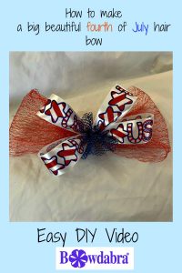 How to Make a Big Beautiful Fourth of July Hair Bow