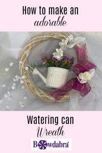 Spring watering can wreath