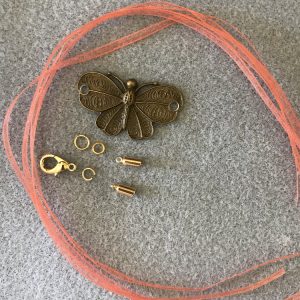 Supplies for Four-Strand Ribbon Braid Bracelet