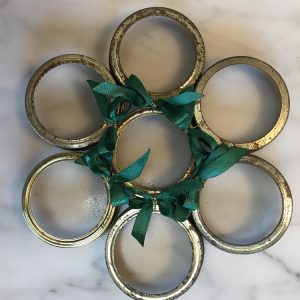 Joined Rings with Bows for Mason Jar Ring Wreath